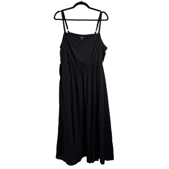 Torrid Plus Size Black Spaghetti Strap Midi Dress - Picture 2 of 9